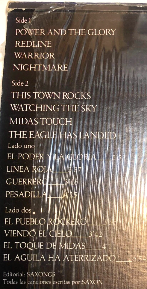 Saxon Power & The Glory Lp  Mexican Import  Vg+ - Image 3 of 4