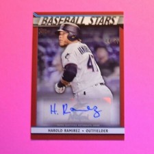 2019 Topps Baseball Stars, Red Auto SSP, #d/25 Harold Ramirez Rookie, RC Miami 