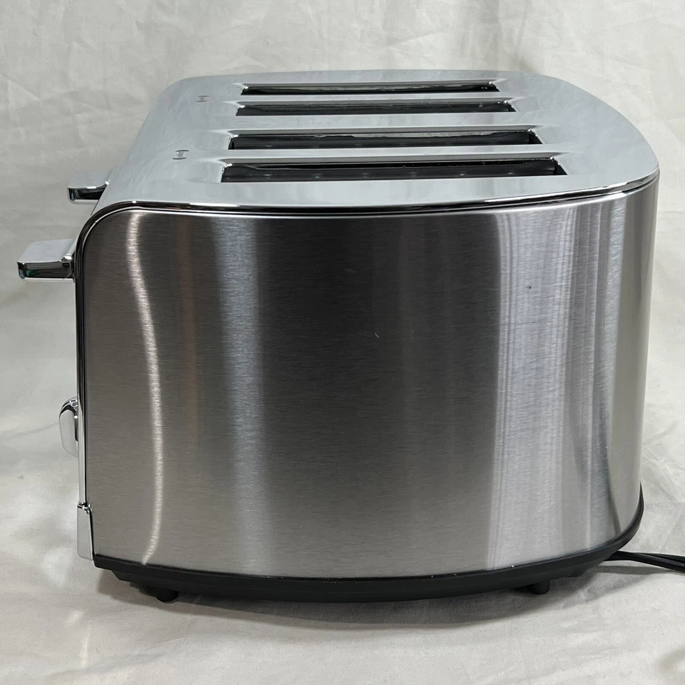 Krups KH734D50 4 Slice Wide-Slot Breakfast Toaster Bread Bagels Chrome Stainless - Image 4 of 4