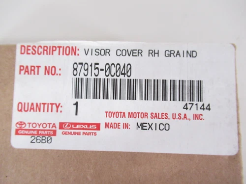 Genuine OEM Toyota 87915-0C040 Right Front Side Mirror Outer Cover 