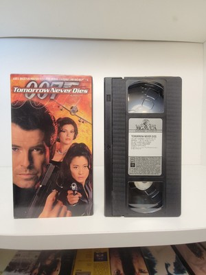 James Bond 007 Tomorrow Never Dies VHS, Blockbuster Video Tape, Pierce Brosnan