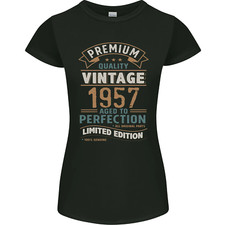 Premium Vintage 69th Birthday 1957 Womens Petite Cut T-Shirt