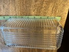 VTG 8x4 Clear Ribbed Glass Refrigerator Dish Base  rectangle Perfect — photo 8
