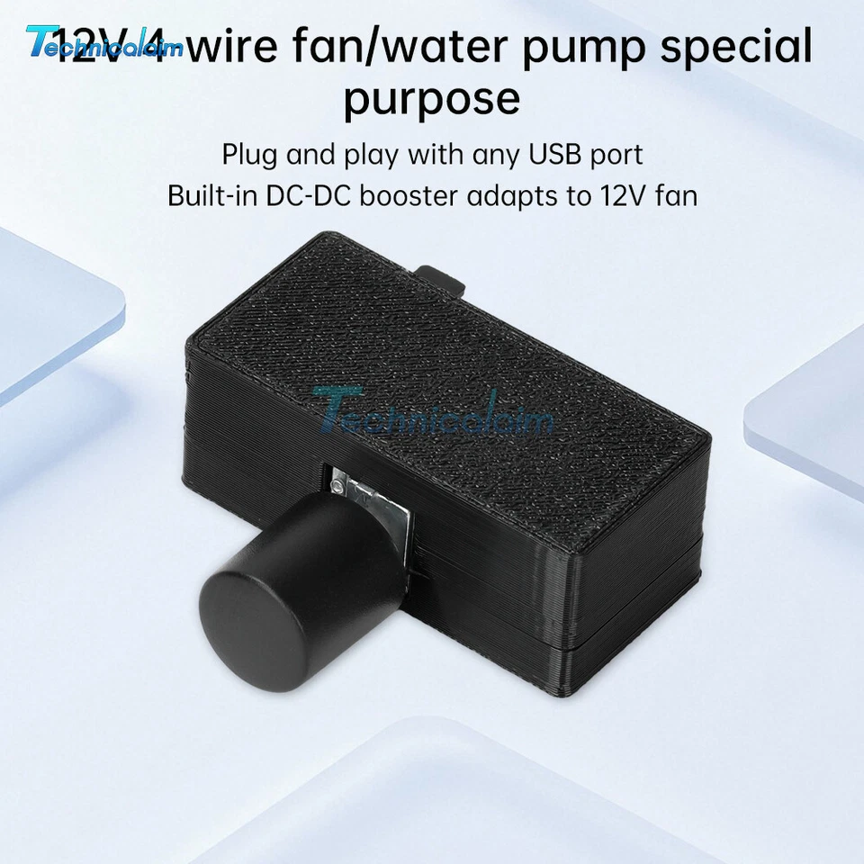 PWM Speed Regulator 4Pin Fan Speed Controller USB to Type-C PWM Fan Governor - Image 3 of 4