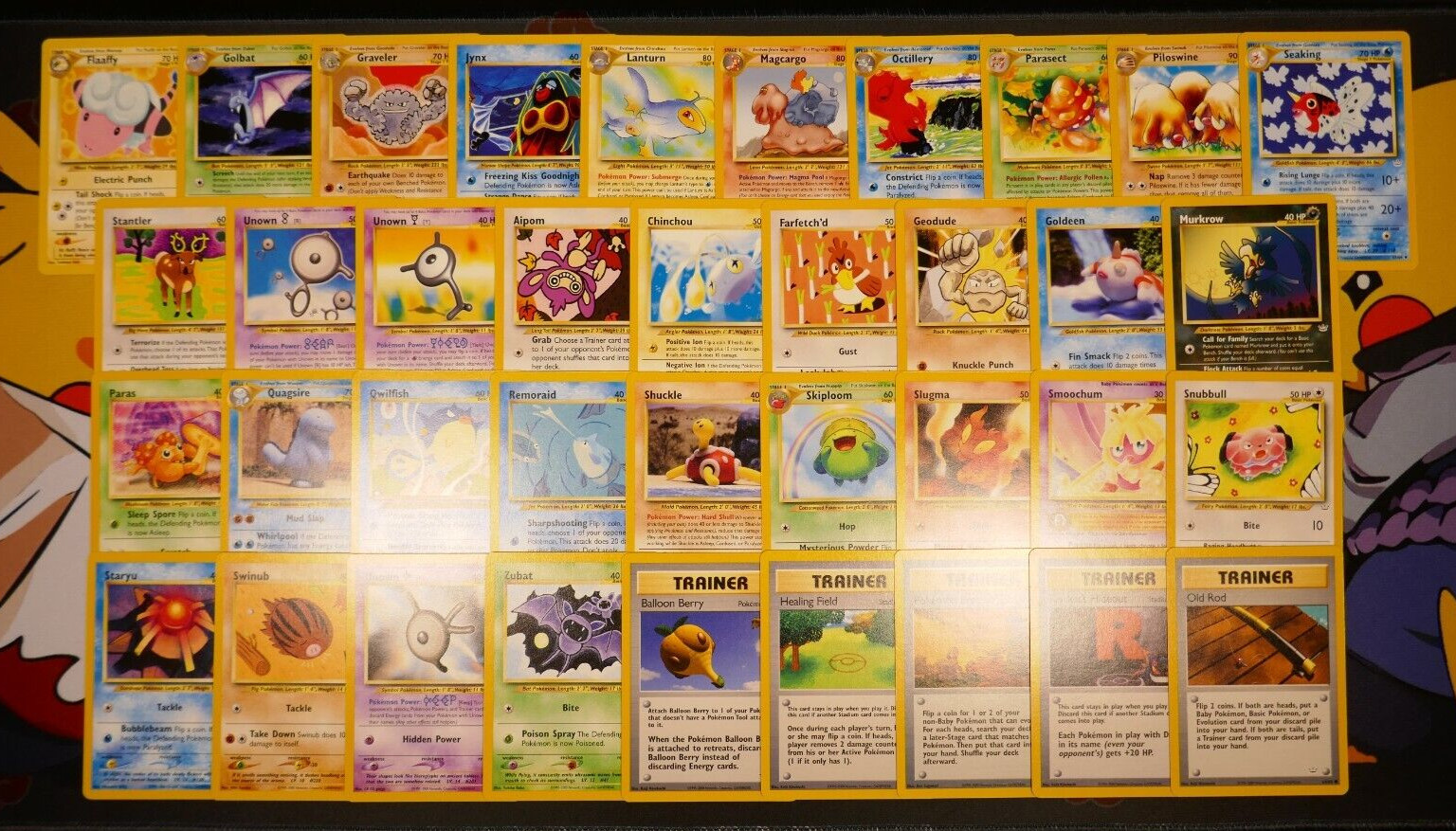 LP/MP (Unlimited) COMPLETE Pokemon NEO REVELATION Set 37-Card UNCOMMON/COMMON
