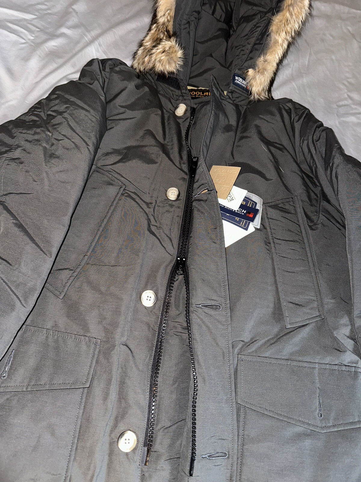 Woolrich Arctic Down Parka Gray. Made in Canada . Men’s Size L. image 7