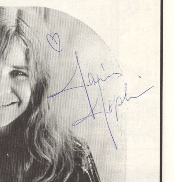 JANIS JOPLIN Signed Autograph 8.5 x 11 Program 1969 Photo JSA LOA