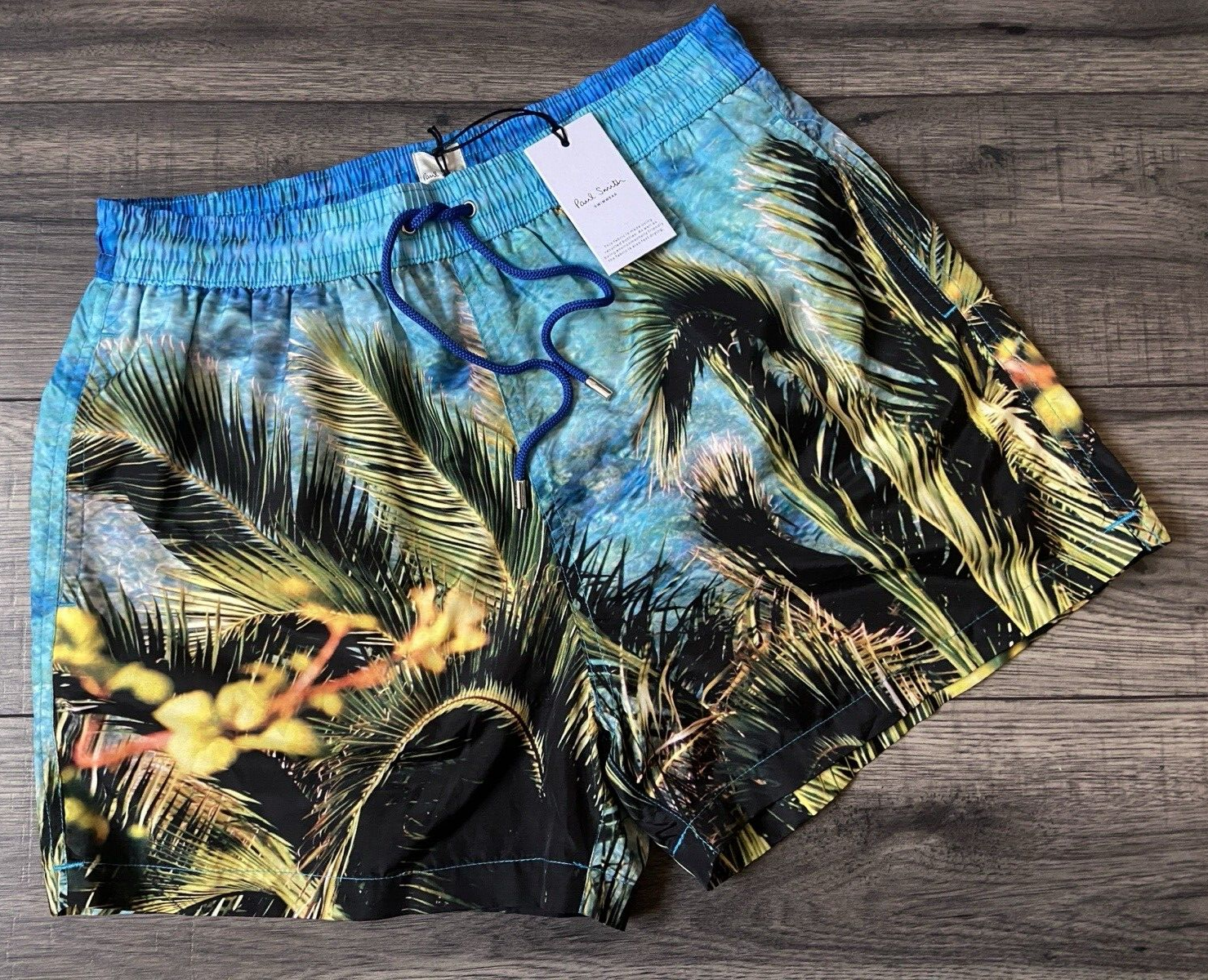 PAUL SMITH PALM TREE PRINT SWIM SHORTS SIZE S RETAIL £150 BNWT