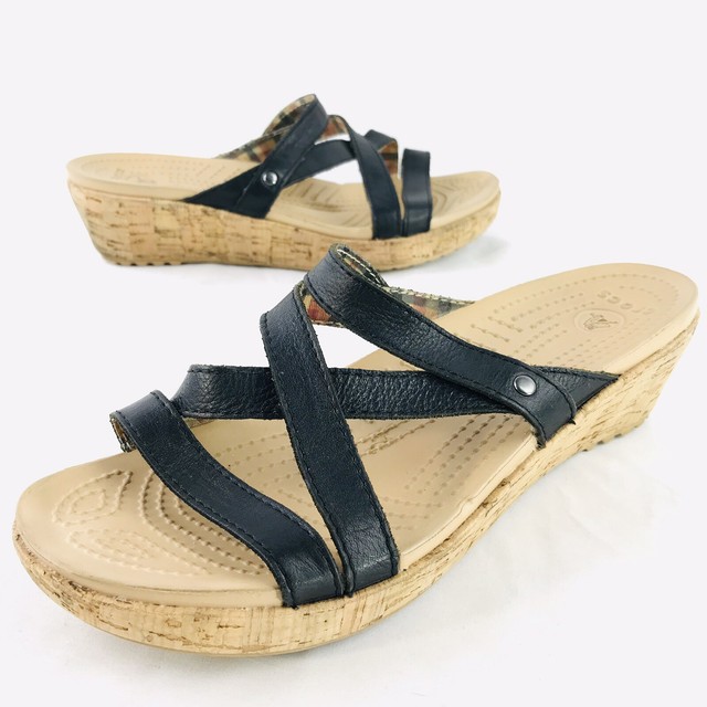 crocs mini wedge sandals