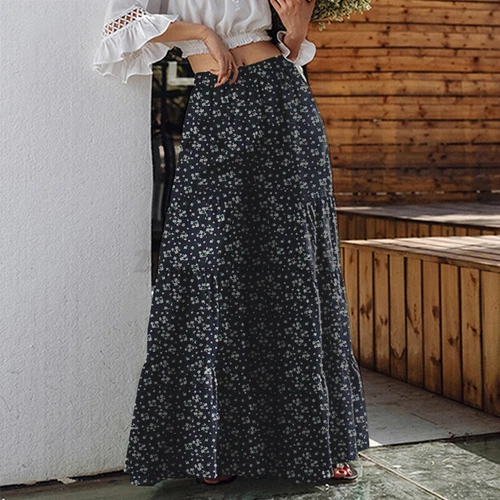 Pantalones largos informales de pierna ancha para mujer Pantalones culottes lisos sueltos - Imagen 17 de 30