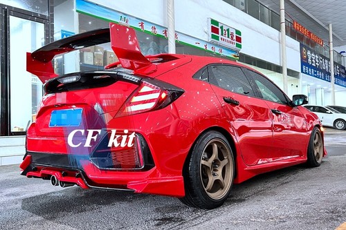 For Honda Civic FK7 10Th Hatchback 17-21 Carbon Fiber Rear Bumper Diffuser Lip - Picture 12 of 12