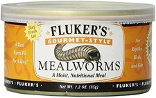 Fluker's Gourmet Mealworms, Canned Food, 1.23 Oz