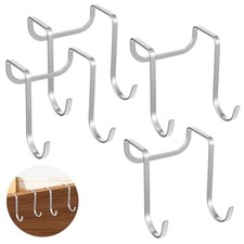 4Pcs Over The Door Cabinet Drawer Hooks, Multi-Use Cabinet Doors Double S