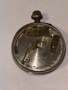 1890  Coin Silver Pocket Watch 0800 silver for parts