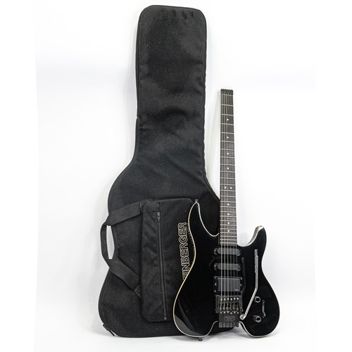 1989 Steinberger GM4TA Flagship Guitar — Newburgh, NY — Black w/ White Binding