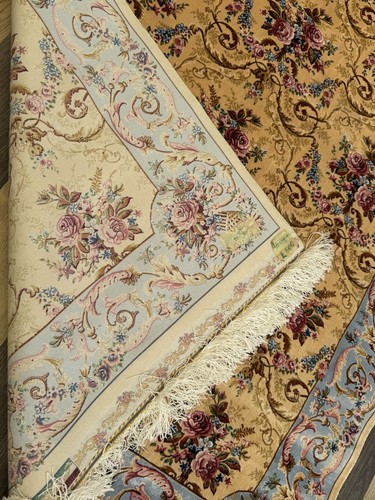 Tappeto Seta-Feel Lucido 100x150cm Beige Floreale Pastello Look Classico - Foto 7 di 8