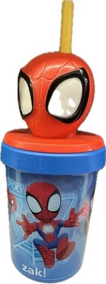 Straw Cup - Marvel Spidey & Friends Spide-Man 13oz 3D Molded Super Sipper Bottle