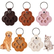 5PCS Pet Hair Storage Keychain, Pet Dog Cat Hair Collector Paw Shaped fur kee...