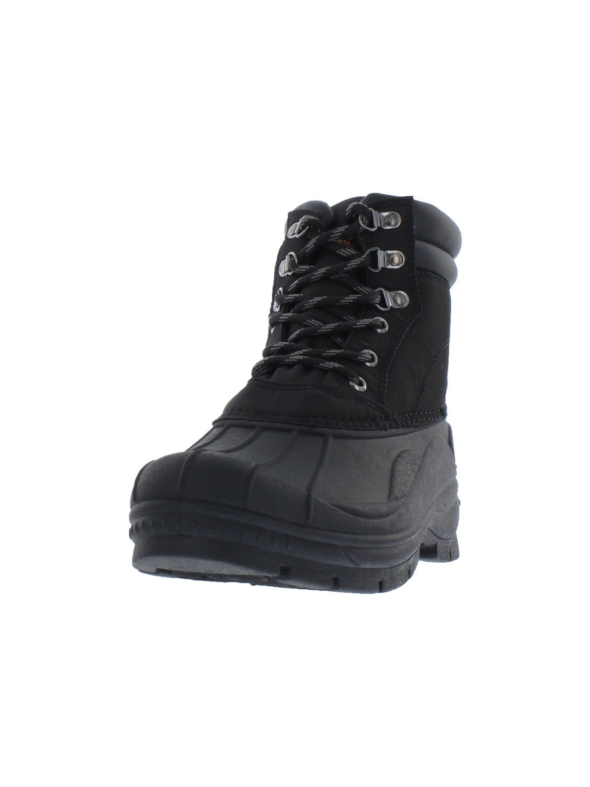WEATHERPROOF VINTAGE Mens Black Mixed Media Round Toe Platform Duck Boots 12 M