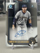 2022 Bowman Chrome Auto Antonio Pinero #CPA-AP (AU, RC) Milwaukee Brewers