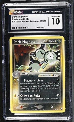 Pokemon Dark Magneton EX Team Rocket Returns 39/109 CGC 10 Gem Mint