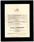 Jacques BONSERGENT. Announcement and Autograph Letter from His Sister Claire. 1940.