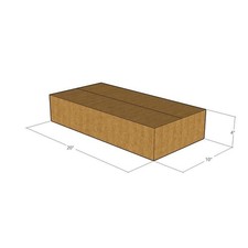 5 20x10x4 Kraft Brown Corrugated Shipping Boxes 32 ECT Single-Wall New
