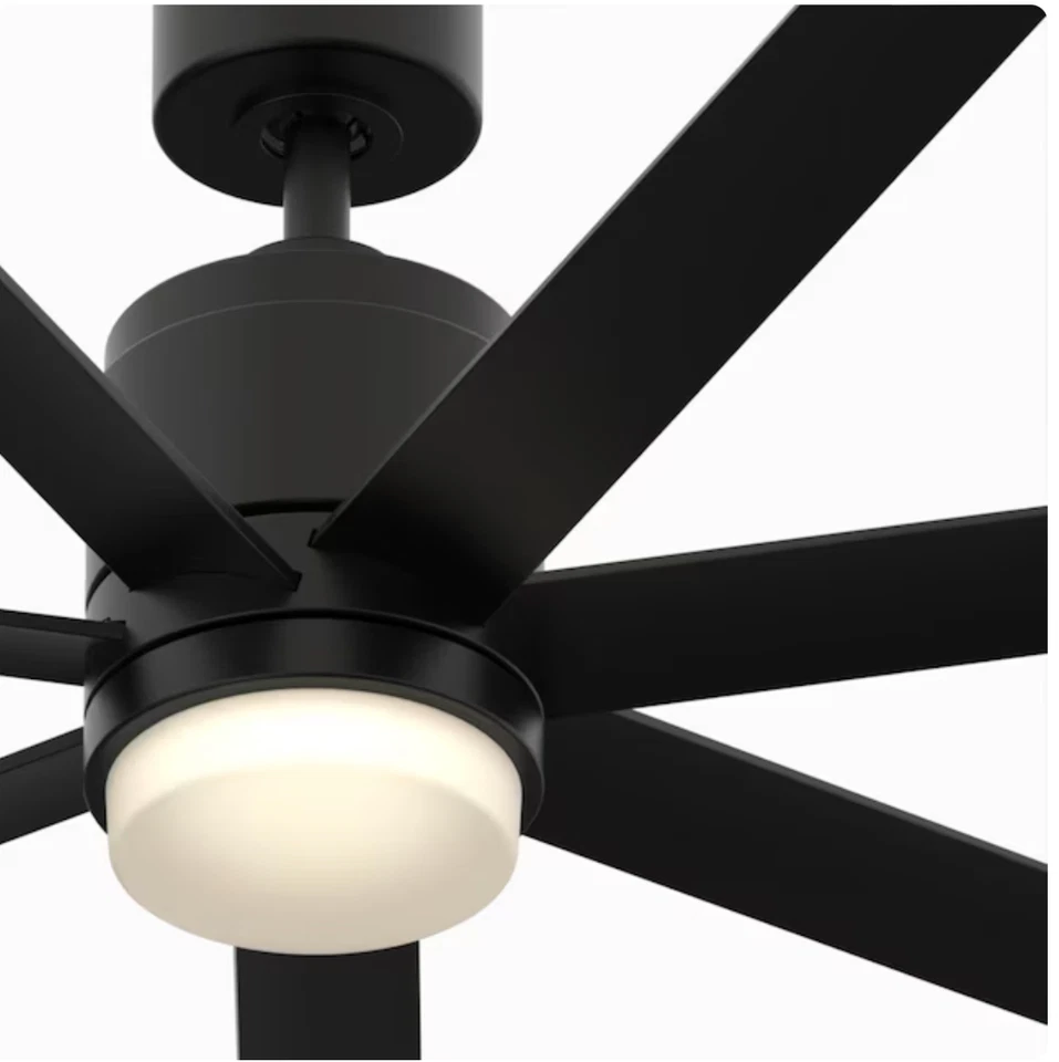 New Fanimation Blitz 56” Lighted Ceiling Fan in Black with Remote Free Shipping - Image 2 of 4