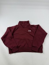 Under Armour Sweatshirt Womens Small Red Fleece Cowl Neck Raglan Pullover