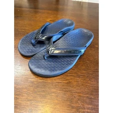 Vionic Tide 11 Flip Flop Sandals Women 9 Neutral Blue Beach Vacation Orthopedic