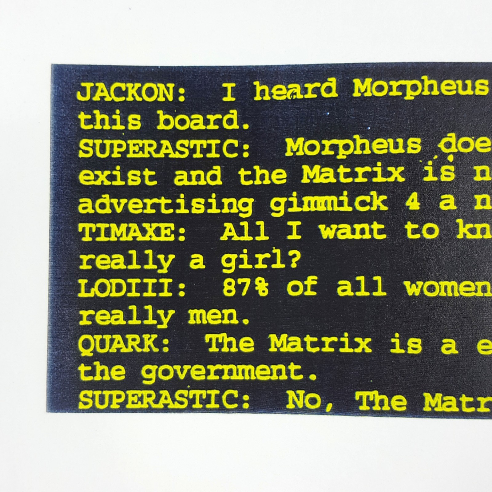 Image 5 of The Matrix - Production Used Color Concept Storyboard - PC Screen  Close Up Prop