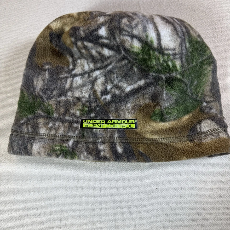 Under Armour Scent Control Fleece Beanie – OSFA – Realtree Camo Infrared - Image 2 of 4