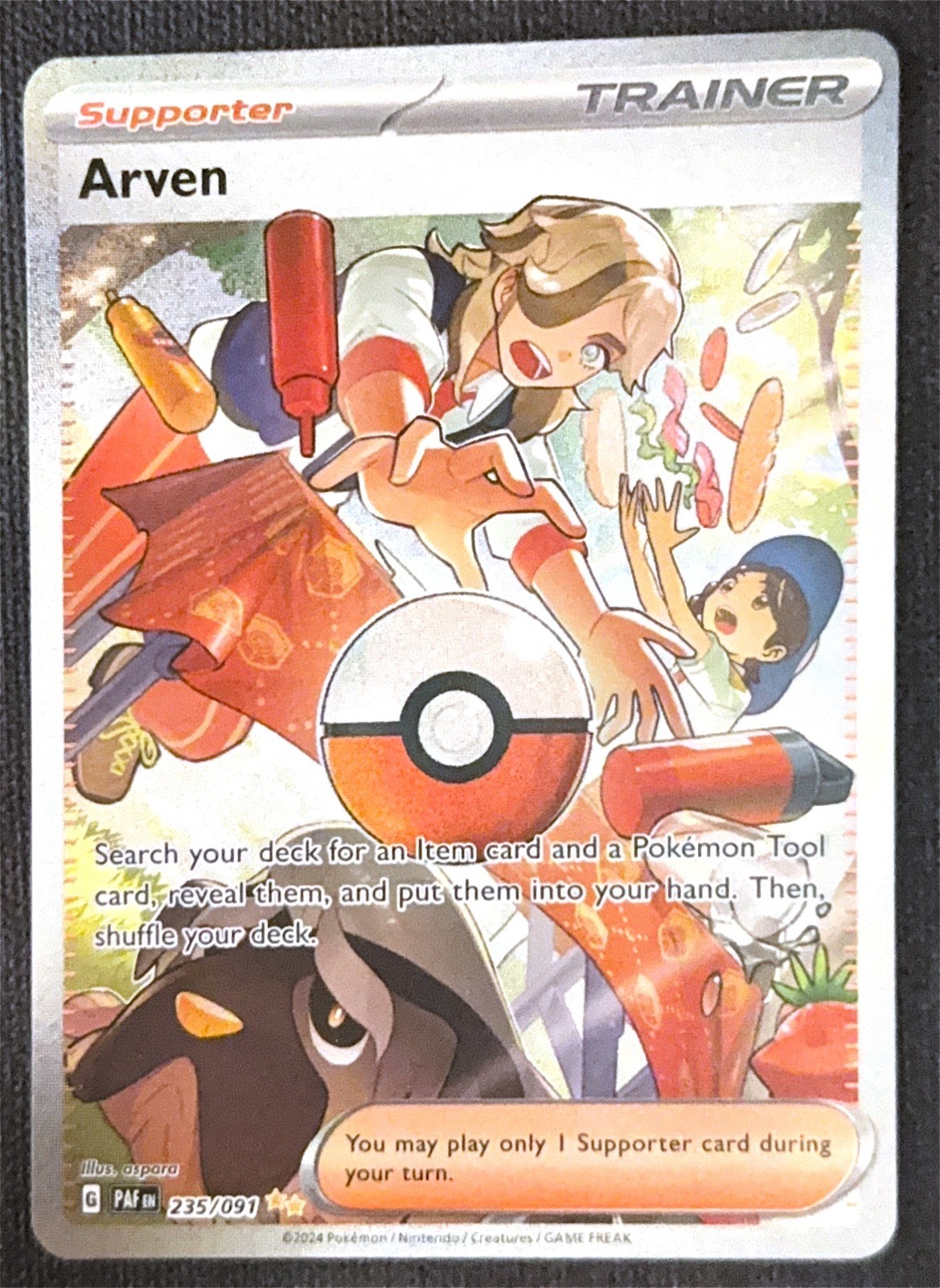 Pokémon Arven 235/091 SV: Paldean Fates Special Illustration Rare Full Art Holo