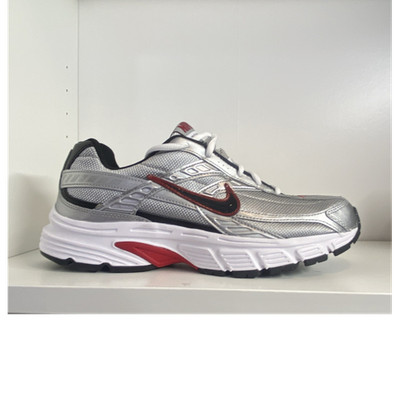 Nike Initiator Silver Red Black White Low Top Mesh Synthetic Sneaker Running