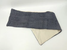 The Citizenry Isidora Wool Cover Lumber Pillow Long 12x48” Navy Blue Textured