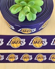 7/8  1.5" 1 YD Los Angeles Lakers Grosgrain Ribbon Lakes Basketball Ribbon