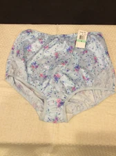 NOS Vintage Vanity Fair 100% Poly  Floral Pantie Size 8/46 Style 13001  New