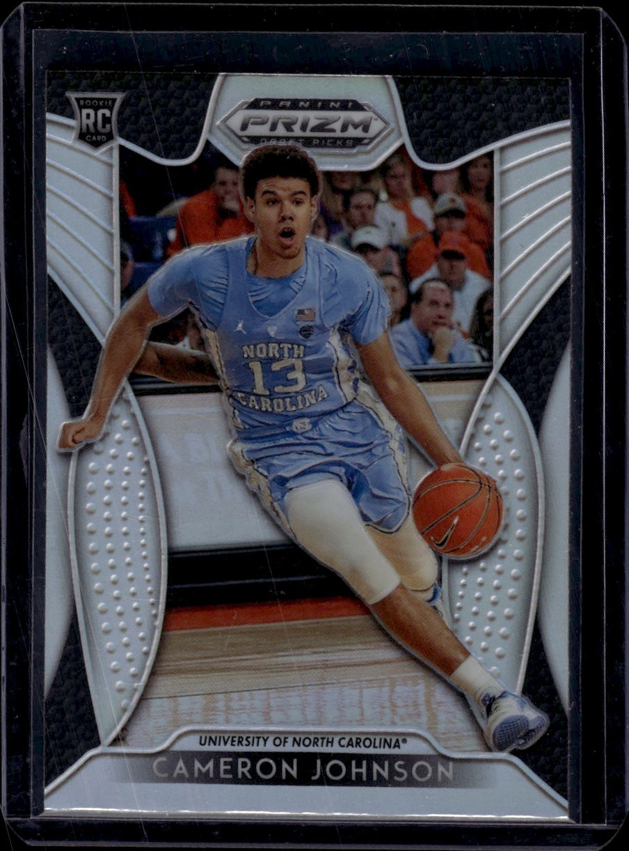2019 Panini Prizm Silver #76 Cameron Johnson North Carolina Tar Heels Rookie