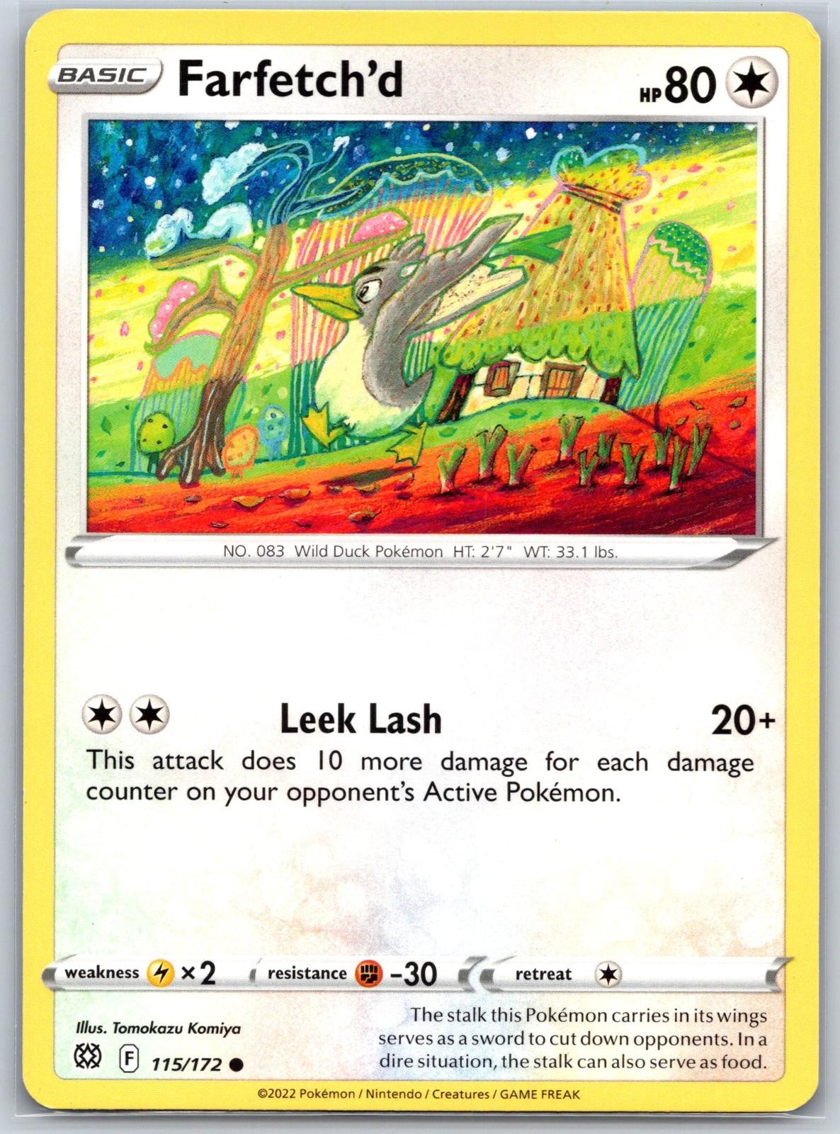 Farfetch'd 115/172 Common Brilliant Stars Pokemon Lightly Played