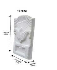 10 Pezzi Cordolo, Bordatura, Bordura Per Aiuola Da Giardino In Cemento 19x36 cm