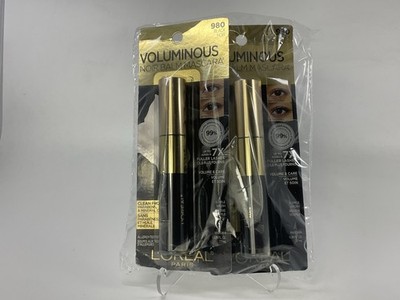 L'Oreal Paris Voluminous Noir Balm Volumizing Mascara, Washable, Black, 2 PACK