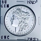 1880 S BU GEM MORGAN SILVER DOLLAR UNC MS+++ U.S. MINT RARE COIN 7851