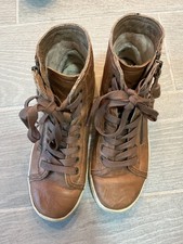 UGG Australia Blaney High Top Brown Leather Sneaker Boots Women's Sz 5.5