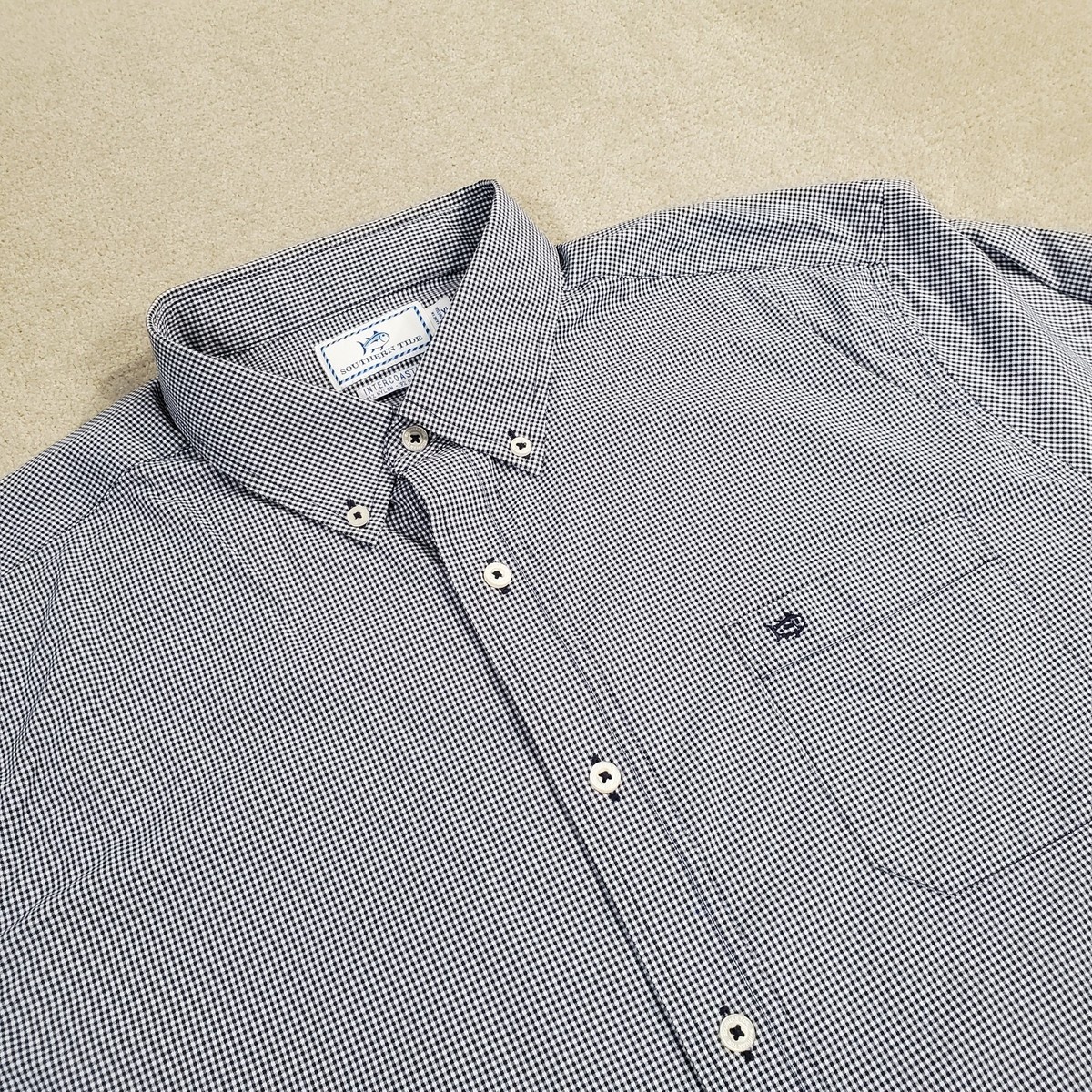 Southern Tide Intercoastal Shirt Mens Extra Large Blue Button Up Performance / View 2