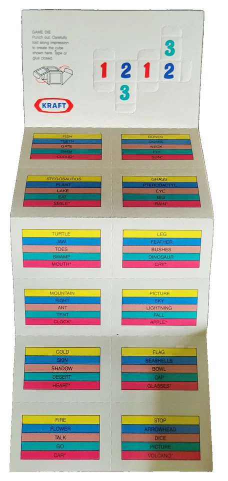 1989 Kraft Travel Sized Pictionary Special Dinosaur Adventure Edition - Image 3 of 4