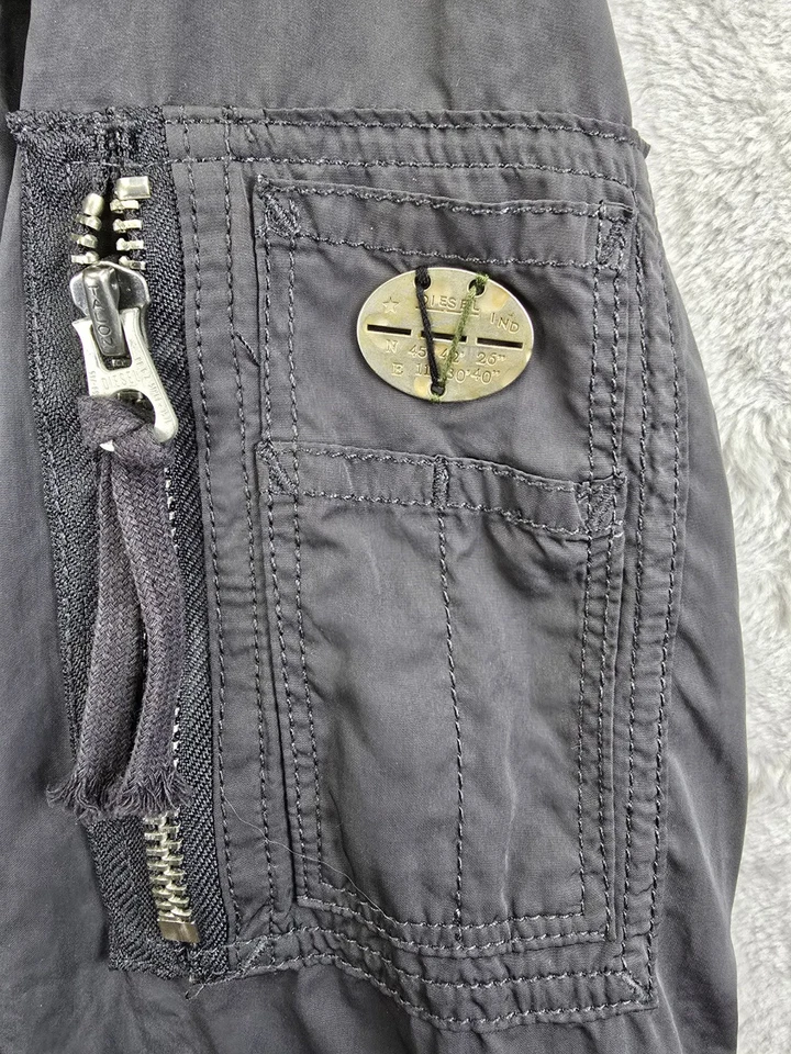 Y2K Diesel Men's Tactical Military-Style Pullover Windbreaker Jacket Dark Gray L - Image 4 of 4