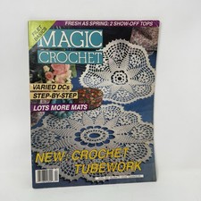 Vtg 1990 Magic Crochet Magazine 69 Doilies Ta...