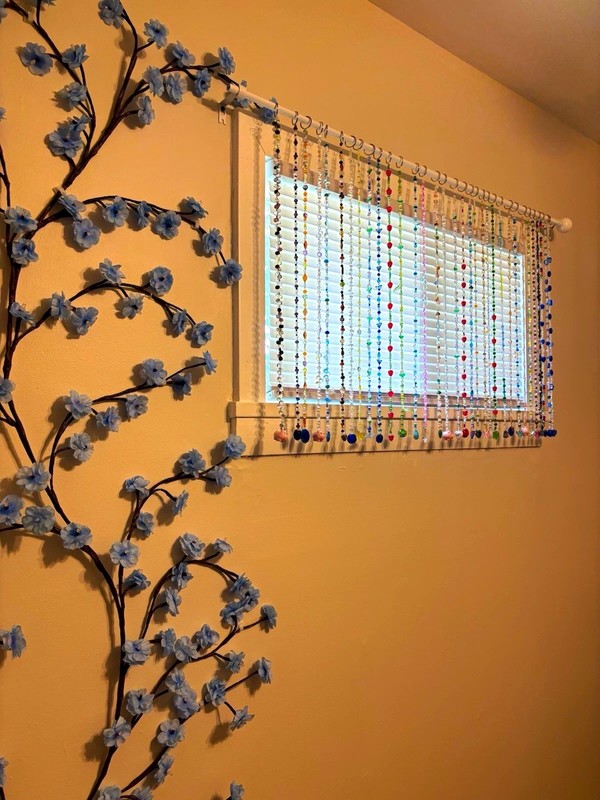Multicolor Beaded Glass Hanging Window Suncatcher Curtain Strand Decor