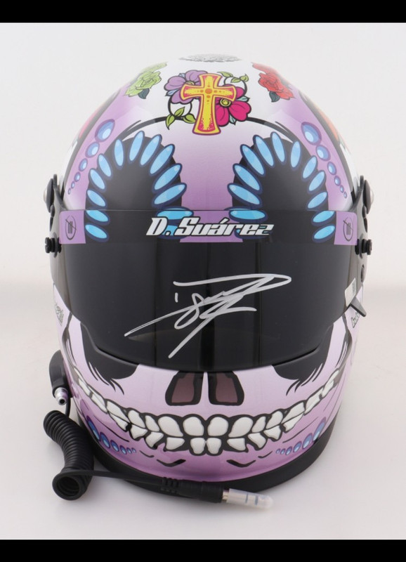 Daniel Suárez Signed Full Size NASCAR Helmet Day of the Dead /COA New In Box.