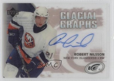 2005-06 Upper Deck Ice Glacial Graphs Label Robert Nilsson Rookie Auto RC 0v1
